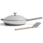 Our Place Titanium Large Always Pan Pro - 32cm (4L) No-Coating Nonstick Skillet | Tri-Ply Titanium & Stainless Steel | Safe for Oven, Induction & All Cooktops up to 535°C | Includes Spatula | Chrome