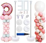 GELLARYS Balloon Column Kit Set of 2, Adjustable 1.5-7 Feet Balloon Arch Stand with Base for Floor for Parties, Birthday, Christmas, Wedding, Baby Shower Decoration