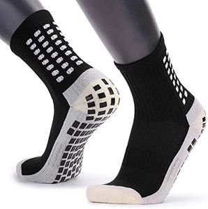 PROBEROS Professional Sport Regular Socks For Men Women, Rubber Anti-Slip Sport Socks Soccer Socks Breathable Sport Socks Compression Socks Sports Socks Men One Size, Black
