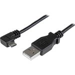 StarTech.com 2m 6 ft Micro-USB Charge-and-Sync Cable - Right-Angle Micro-USB - M/M - USB to Micro USB Charging Cable - 24 AWG (USBAUB2MRA)