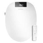 WLJBIDET Bidet Toilet Seat with Remote Control, Electronic Heated Bidet Seat with Adjustable Warm Water and Pressure, Warm Air Drying, Display Screen, Night Light, Slow Closed Toilet Lid, Round