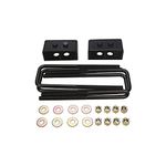 PreeminentMotors 2'' Rear Leveling Lift Block Kits with Extra Long Square Leaf Spring Axle U Bolts Compatible with 2004-2020 F150 2WD/4WD