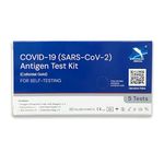 Palmzen 5 Pack Covid-19 Lateral Flow Test Kit, Rapid Covid Tests, Fast Results SARS-CoV-2 Antigen Test Kit, Home Test