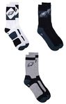 NFL Men's 3-Pack Sport Crew Fan Socks (Philadelphia Eagles)