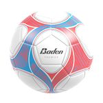 Baden Team Soccer Ball, White/Gray/Blue, Size 5
