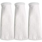 4 Inch Filter Socks 100 Micron 150 Micron 200 Micron - by 15 Inch Long Premium Aquarium Felt Filter Bag - 3 Pack (200 Micron)