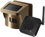 CAMCAMP Solar Wireless Driveway Alarm,1/2Mile Long Range Motion Sensor Alert System,Weatherproof Outdoor Motion Sensor Alarm for Home & Property (1Sensor and 1 Receiver)