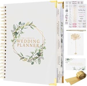 Your Perfect Day Wedding Planner and Organizer Set - Includes Calendars and Checklists Plus Stickers and Gold Pen - Bride to Be Planning Book Binder - Engagement or Shower Gifts