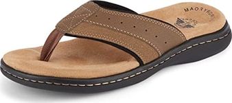 Dockers Mens Laguna Casual Flip-Flop Sandal Shoe, Dark Tan, 10