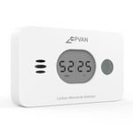 CPVAN Wireless 3-in-1 Carbon Monoxide Detector with Temperature & Humidity, Carbon Monoxide Alarms for Home Safety, EN 50291, Replaceable Batteries. 1 Pack