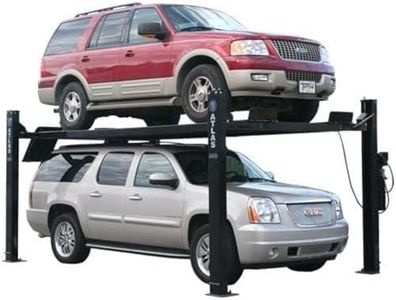 ATLAS Automotive Equipment PRO9000 4-Post Commercial Grade Vehicle Lift, 10’ Minimum Ceiling Height, 9,000lb Capacity, 110V, Extra Tall/Wide/Long, Portable/Free Standing Design, for DIY/Hobbyists