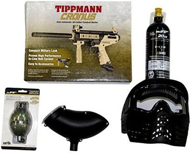 Tippmann Cronus Paintball Marker Power Kit with Goggle, 20oz CO2 Tank, Hopper, Squeegee and M8 Grenade