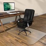 Office Chair Mat for Hard Floors, 3mm Thick and Hard Desk Chair Mat for Hardwood Floors, Heavy Duty Polycarbonate Floor Protector, Easy Glide and Flat Without Curling (47" X 59")