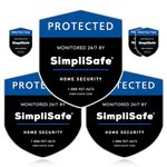 3 PCS Yard Signs for Outside - Yard Sign Stickers Compatible for SimpliSafe Home Security System - 3 PCS Door/Window Stickers - Home Security Alarm Decal for Simpli-Safe - Durable/Waterproof