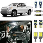 Tundra LED Lights Bulbs Package Interior Exterior 18 Piece Lighting Kit + Cargo and License Plate Lights fits 2007 2008 2009 2010 2011 2012 2013 2014 2015 2016 2017 2018 2019 2020 2021