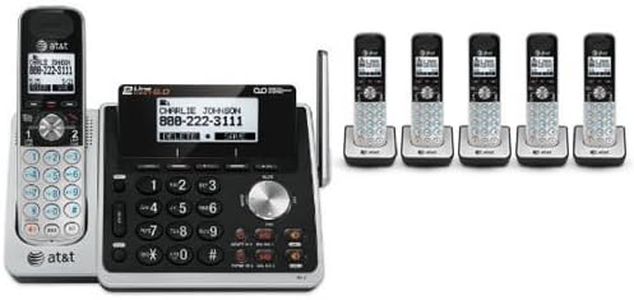 AT&T TL88102 + (5) TL88002 6 Handset Cordless Phone (2 Line) DECT 6.0