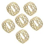 Cabilock 6pcs Metal Faux Woven Napk