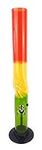 Large 18INCH (~46CM) Acrylic Rasta Bong - Choose from 4 Different Designs - Rasta Colour (SM-2169) (Ice Straight)