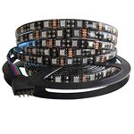 Tesfish 12V RGB LED Strip Lights, 5M LED Light Strip Black PCB Board 5050 IP65 Waterproof 300 LEDs Color Changing LED Rope Lights for Bedroom, Kitchen Decoration