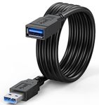 FEDUS USB Male to Female Extension Cable, 5 Meter/16.4Ft 2.0 USB Extension Cable, USB A Male to A Female Cable, USB Extender for Tv, Pc, Hard Drive, USB Flash Drive, Mouse Keyboard, Webcam, Scanner