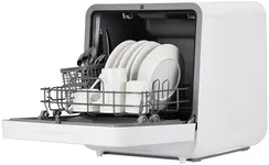 Portable Countertop Dishwashers, Compact Dishwashers with 5 L Built-In Water Tank & Inlet Hose, LED Display, Space-Saving Design Ideal for Small Apartments/Dorm/RVs