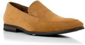 Ferro Aldo Dale MFA19703 Minimalist Slip-on Suede Penny Loafers, Honey Suede, Size 11