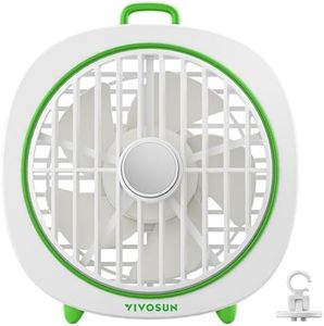 VIVOSUN AeroWave D4, 4” Grow Tent Clip Fan with Detachable Hook, 3-Speed Strong & Quiet Airflow, Adjustable Airflow Angle for Hydroponics, Circulation & Cooling, White, 1-Pack