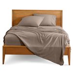 Bare Home Twin XL Sheet Set - College Dorm Size 1800 Ultra-Soft Microfiber Sheets Twin Extra Long - Double Brushed - Hypoallergenic - Wrinkle Resistant (Twin XL, Taupe)