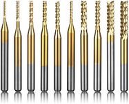 End Mill Sets, 10 Pieces Titanium C