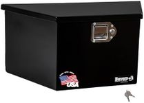 Buyers Products 1701281 Steel Trailer Tongue Box, 12.3 x 12.6 x 27.1 Inch, Gloss Black, Made In The USA, Trailer Tongue Tool Box For Storage And Organization, Trailer Storage Box