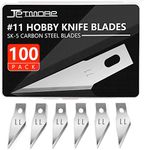 Jetmore 100 Pack Exacto Knife Blades, Exacto Blades 11, Hobby Knife Blades, Craft Knife Blades Refill Art Knife Replacement Blades with Storage Box for Craft Scrapbooking Supplies Caving Stencil