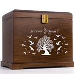 BAMTALK Cremation Urn for Human Ashes, Adult Memorial Urn, Funeral Keepsake Urns for Men Women, Wooden Decorative Urns Box and Casket, Large Capacity,Cremation Boxes for Human Ashes, 230 Cubic Inches