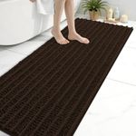 Arotive Luxury Bathroom Ruuner Rugs 70x24, Extra Soft Thick Absorbent Shaggy Chenille Bath Rugs, Machine Wash Dry, Bath Mats for Bathroom Floor, Tub and Shower, Home Decor Accessories, Brown