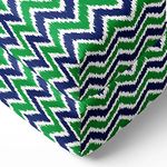 Bacati Mix and Match Zigzag Crib Fitted Sheet, Blue/Green, 2 Count