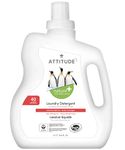 ATTITUDE Liquid Laundry Detergent, EWG Verified Laundry Soap, HE Compatible, Vegan and Plant Based Products, Cruelty-Free, Summer Berries, 40 Loads, 2 Liters