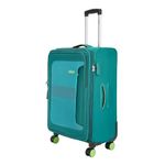 Safari Antitheft 71 cms Medium Check-in Polyester Soft Sided 8 Wheel 360 Degree Rotation Luggage/Suitcase/Trolley Bag (Teal)