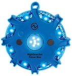 NightSeacher Pulsar Max – Rechargeable LED Road Flares - Safety Flashing Warning Disc Beacon Kit, Roadside Emergency Kit (Alternative to Warning Triangles for Cars) with Magnetic Base & Hook