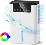 Dehumidifiers for Home, CAIKEZI 2200ml Dehumidifiers for Drying Clothes, Auto Off&Coloured LED Light, Portable and Ultra Quiet,Mini Dehumidifier for Bedroom Damp Basement Kitchen Garage Wardrobe