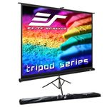 Elite Screens Tripod, 120-inch, Adjustable Multi Aspect Ratio Portable Pull Up Projection Projector Screen, T120UWV1