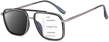 HOOBAY Photochromic Progressive Multifocus Reading Glasses For Men,Progressive Readers No Line Quick-Transition Sunglasses