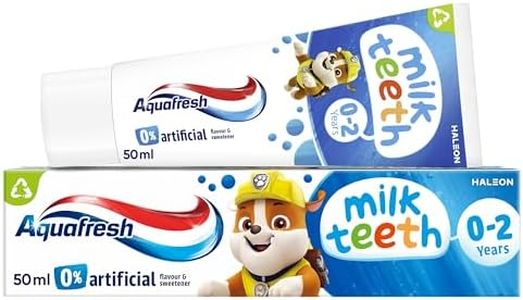 Aquafresh Paw Patrol Milk Teeth Baby Toothpaste 0-2 years, Toddler Toothpaste for Infants, Gentle care for Milk Teeth, 50ml