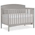 Dream On Me Eden 5-in-1 Convertible Full Panel Crib in Pebble Grey