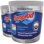 Damp Rid Moisture Absorber (2 Pack, 10.5 Oz) - Fragance Free, Refillable Cups - Dehumidifier for RVs Boats Cars Basements House Closets Storage Units - Sold by CAPYBARA Distributors Inc.