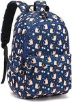 Leaper Girls Kawaii Laptop Backpack for School Boys Backpack Kids Travel Backpack Women Bookbag Cute School Bag College Bag Cat Dark Blue