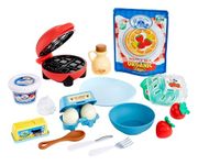 little tikes Creative Chefs Waffle Kit - With Special Make-It Mix Play Sand, 18 Accessories, Realistic Pretend Play Waffle Maker, For Boys and Girls Ages 3+, NOT EDIBLE