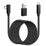 Kuject Link Cable for Quest 3/2/Pico 4, 5m Long Cable for Virtual Reality Headset, USB 3.0 Type C to C Cable for VR Headset, High Speed Data Transfer Charging Cord for Gaming PC & USB C Chargers