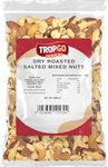 Tropgo Roasted Mixed Nuts - 500g Salted Nut Snacks - Packed Fresh, Healthy Jumbo Nuts with Fibre, Protein, Minerals - Perfect for Snacking - Includes Almonds, Brazil Nuts, Cashews, Peanuts, Hazelnuts