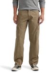 Wrangler Authentics Men's Classic Twill Relaxed Fit Pant宽松款工装裤貨物pantalones Cargo Sarga Clásicos De Ajuste Relajado Casual, Military Khaki Ripstop, 33W x 32L