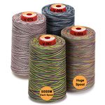 New brothread - 30 Options - 4 Large Cones of 5500Y (5000M) Each All Purpose Spun Polyester Serger Thread 40S/2 (Tex27) - Variegated Colors