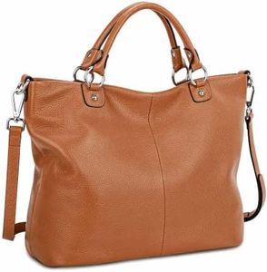 Kattee Women's Soft Leather Tote Bag, Top Satchel Purses and Handbags